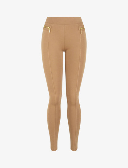 Legging ultra skinny à coutures apparentes - Taupe - 4