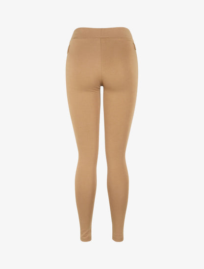 Legging ultra skinny à coutures apparentes - Taupe - 2