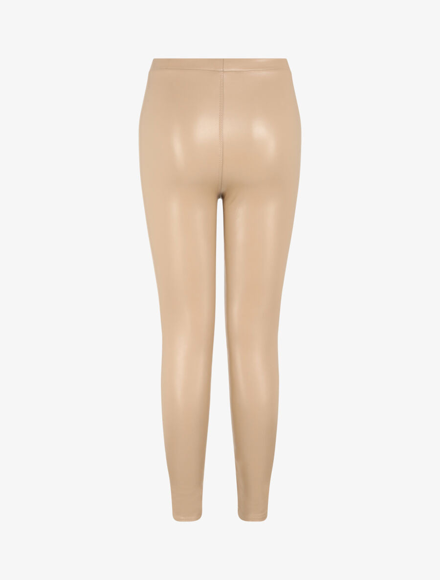 Legging ultra skinny en simili - Taupe - 2