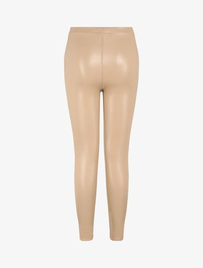 Legging ultra skinny en simili - Taupe - 2