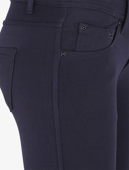 Pantalon ultra skinny à taille basse - Marine - 3