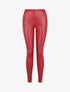 Legging stretch en simili - Rouge - 1