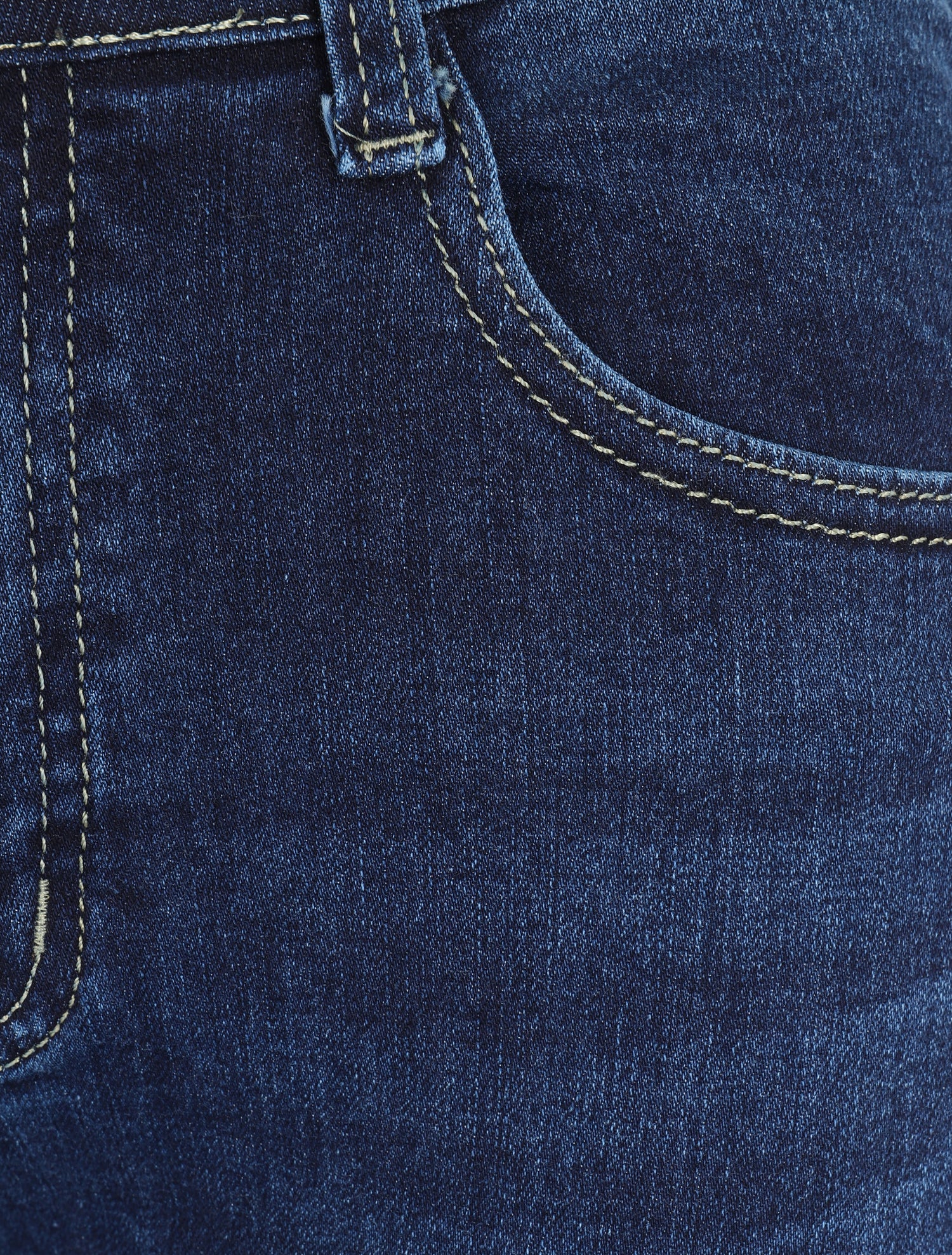 Jean slim stretch à taille standard - Bleu - 3