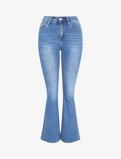 Jean flare délavé extra long - Bleu - 3