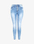 Jean push up à fermeture boutonnée - Bleu - 3