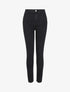 Jean skinny grande taille uni à taille haute - Noir - 1