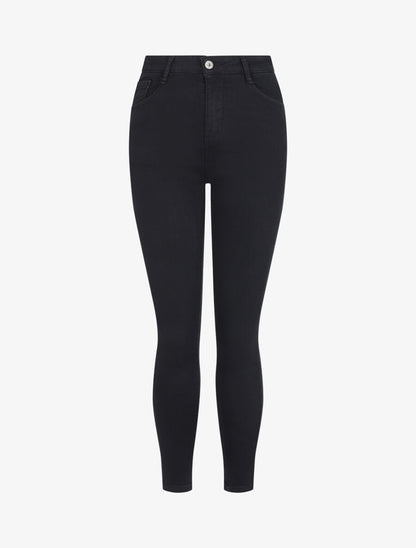 Jean skinny push up à taille basse - Noir - 4
