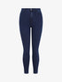 Jean skinny push up à taille basse - Marine - 1