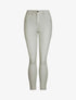 Jean réversible slim taille haute effet froissé imprimé fleuri - Kaki - 1