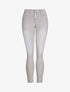 Jean réversible slim taille haute effet froissé imprimé fleuri - Gris clair - 1