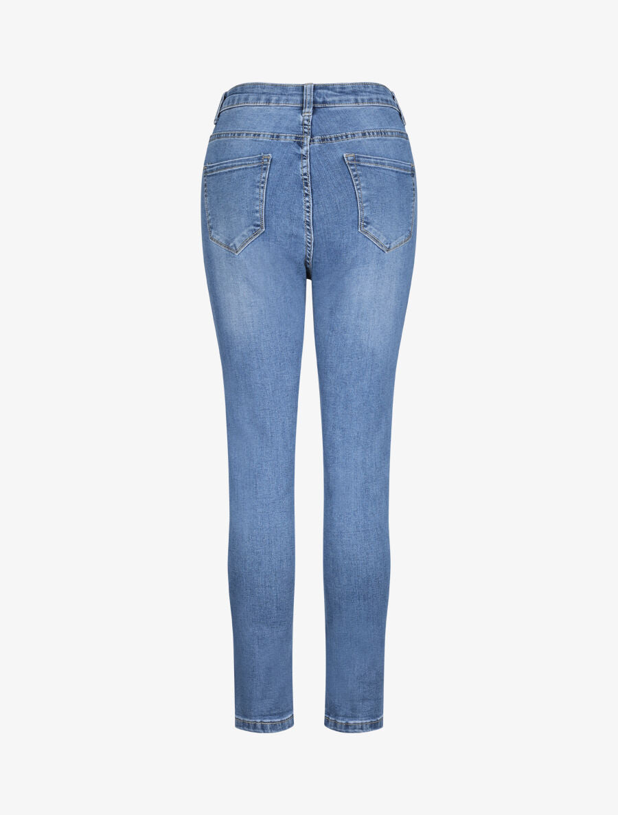Jean grande taille slim à taille haute - Bleu denim - 2