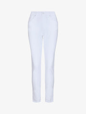 Jean grande taille slim uni à taille haute - Blanc - 4