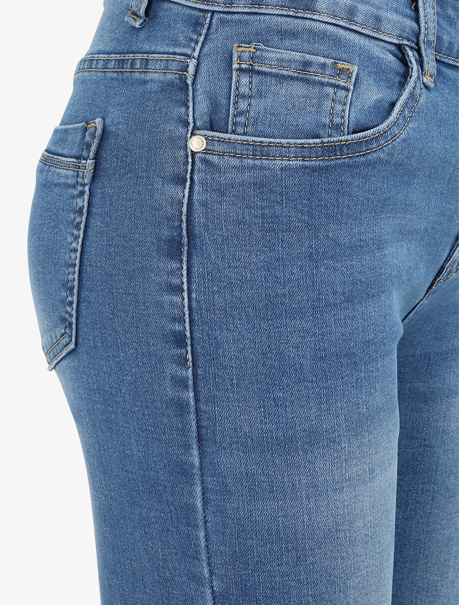 Jean skinny stretch à taille haute - Bleu denim - 3