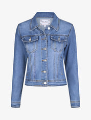 Veste en jean droite - Bleu clair - 1