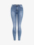 Jean skinny à taille haute délavé - Bleu clair - 1