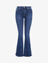 Jean flare légèrment délavé - Bleu denim - 1