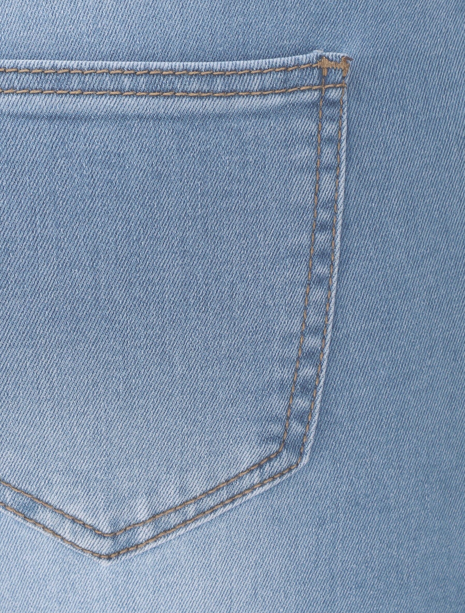 Jean slim taille haute boutonnée - Bleu - 3
