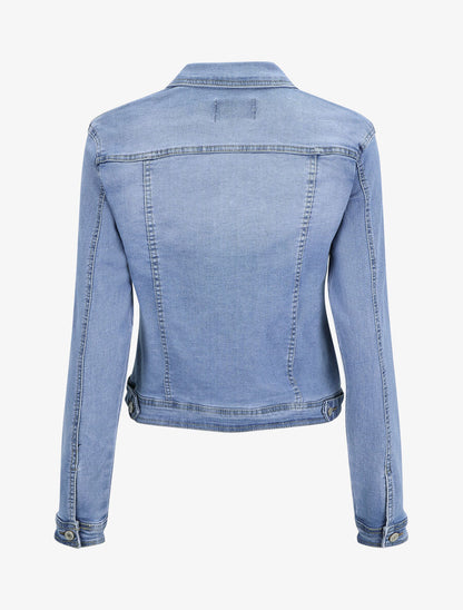 Veste en jean droite - Bleu denim - 2