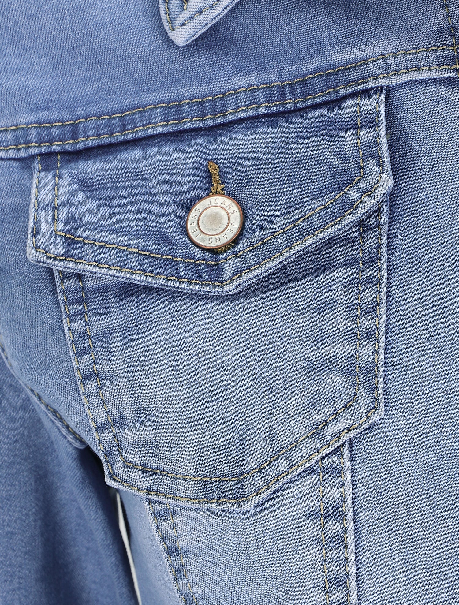 Veste en jean droite - Bleu denim - 3