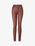 Jean slim taille haute enduit - Bordeaux - 1