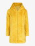 Manteau zippé en fourrure synthétique - Moutarde - 1