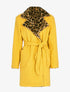Manteau réversible effet laine bouclette - Moutarde - 1