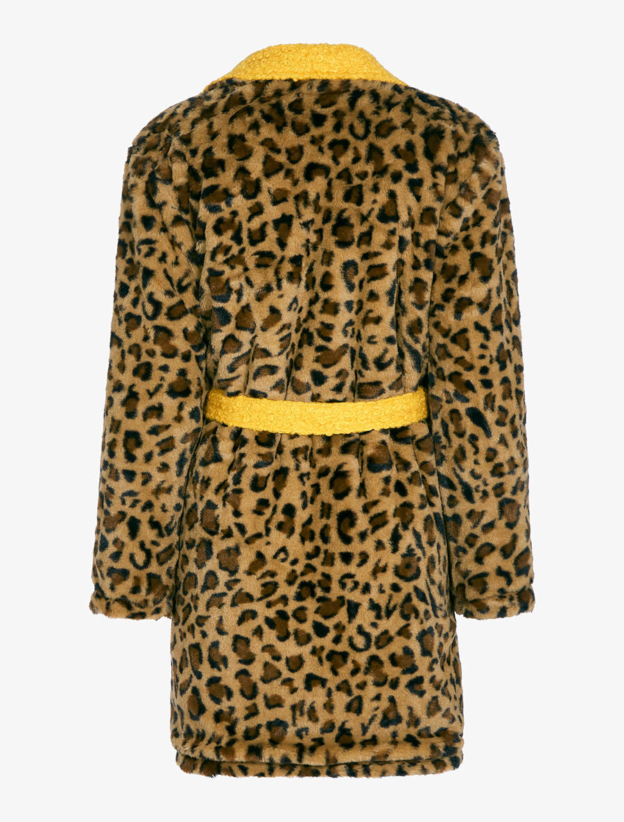 Manteau réversible effet laine bouclette - Moutarde - 4