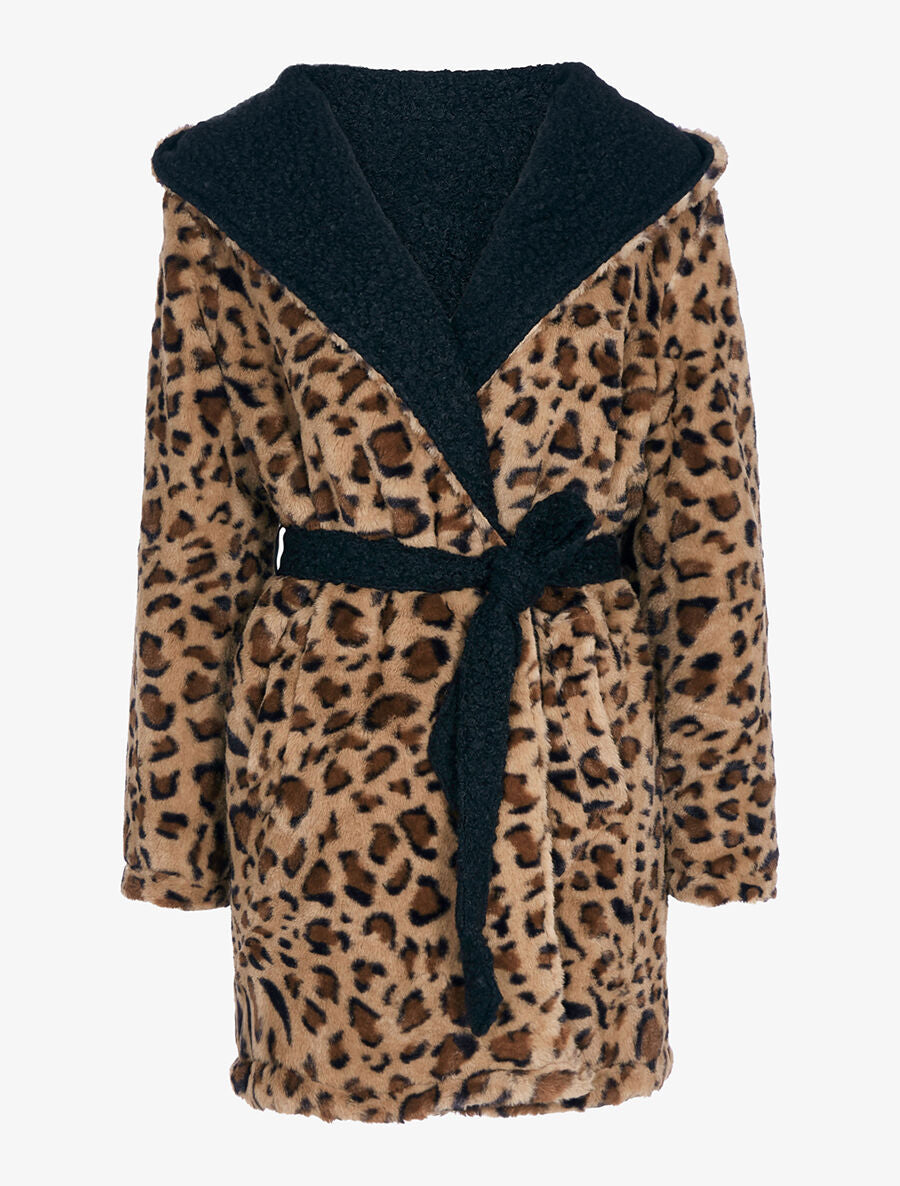 Manteau réversible à capuche - Noir - 3