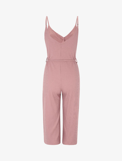 Combishort côtelé coupe droite - Rose - 2