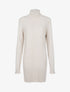 Robe pull à formes graphiques et stries texturées - Beige - 1
