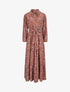 Robe longue à imprimé fleurs sauvages - Marron - 1