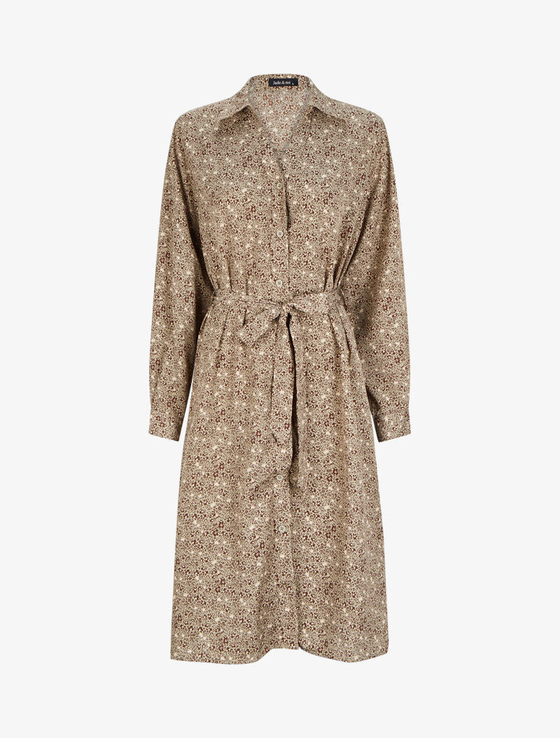 Robe chemise à imprimé petites fleurs sauvages - Vert pâle - 4