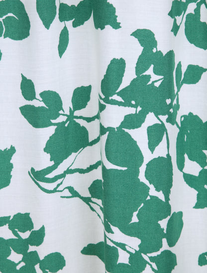 Robes longues à motifs fleurs graphiques - Blanc/vert - 5