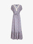 Robe longue imprimée baroque et détail brodé - Rose - 5
