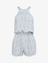 Combishort à imprimé floral - Bleu ciel - 4