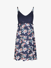 Robe à buste en crochet - Marine - 1