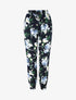 Pantalon fluide imprimé fleurs printanières à bords élastiqués - Marine - 1