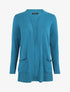Gilet fin uni à poches plaquées - Bleu canard - 1