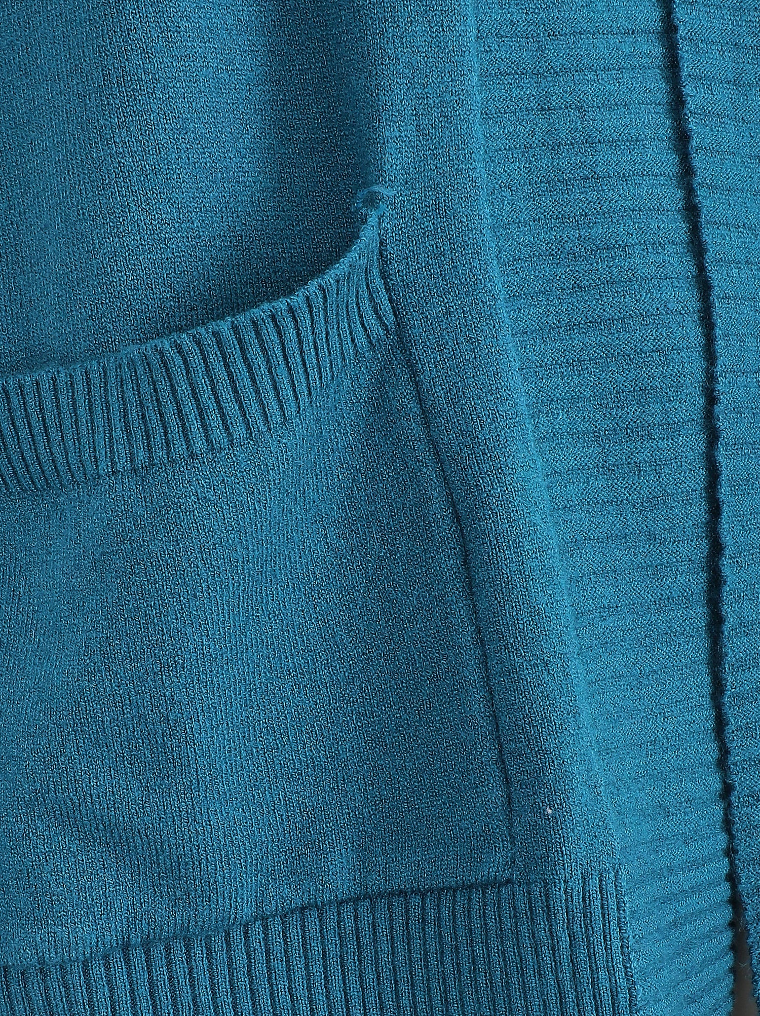 Gilet fin uni à poches plaquées - Bleu canard - 3