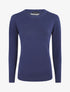 Pull à col rond et dos en dentelle - Bleu - 1