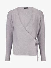 Pull cache-coeur et liens à nouer - Gris - 5