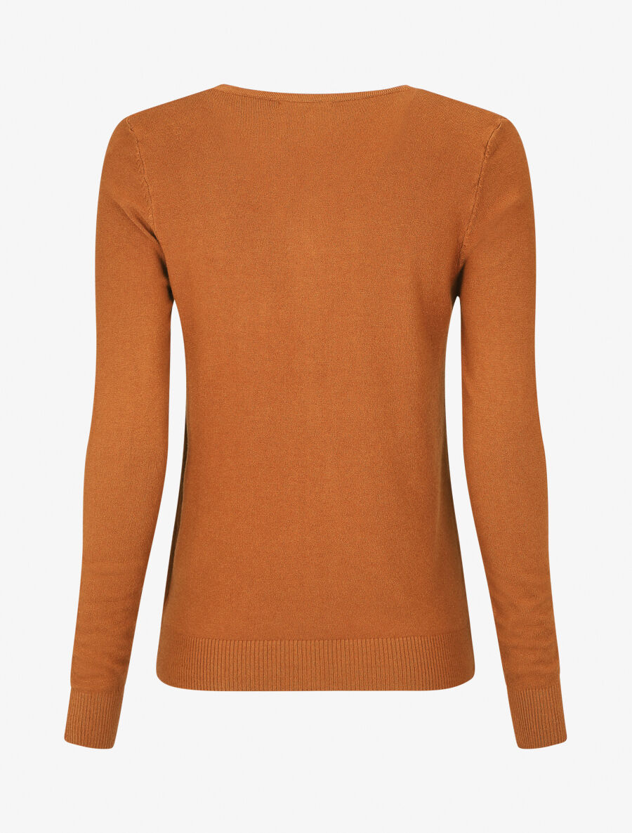 Gilet classique col V - Camel - 2