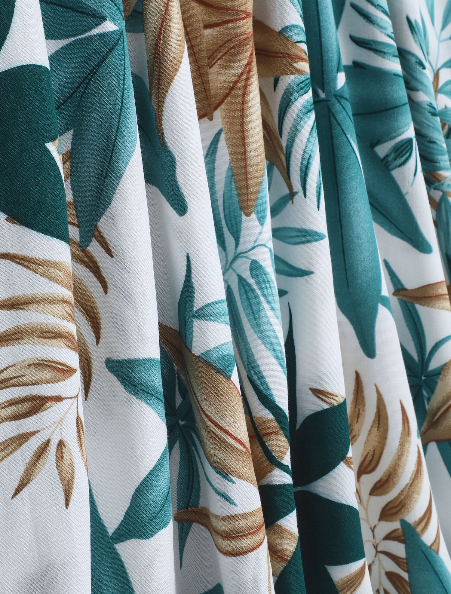 Top imprimé feuillage à col américain - Vert - 3