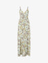 Robe longue imprimé multi-fleurs - Vert d&