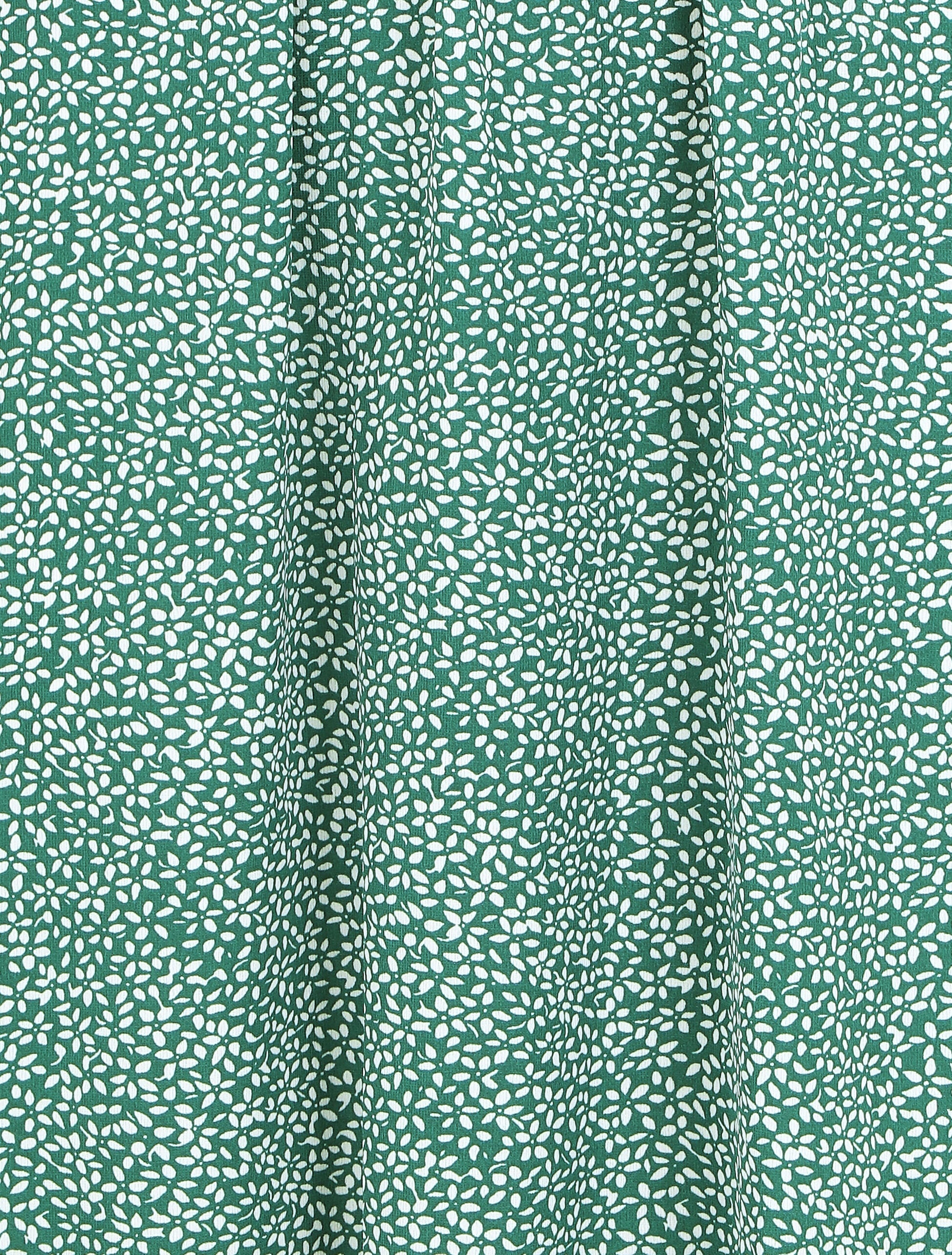 Robe longue imprimé floral à manches courtes volantées - Vert - 3