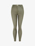Pantalon slim effet ciré - Kaki - 1