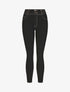 Jean slim taille haute fantaisie - Noir - 1