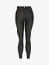 Pantalon taille haute en simili - Noir - 1
