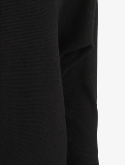 Pull côtelé à dos ajouré - Noir - 3