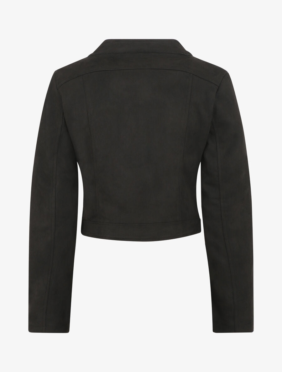 Veste en suédine à mutiples zip - Noir - 2